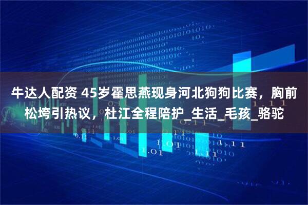 牛达人配资 45岁霍思燕现身河北狗狗比赛，胸前松垮引热议，杜江全程陪护_生活_毛孩_骆驼