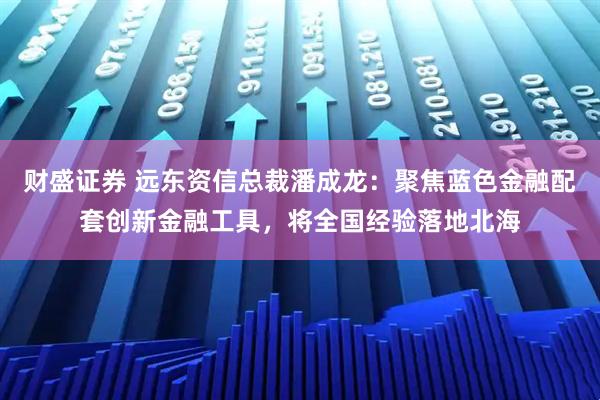 财盛证券 远东资信总裁潘成龙：聚焦蓝色金融配套创新金融工具，将全国经验落地北海