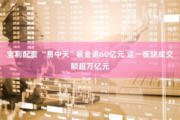 宝利配资 “易中天”吸金逾60亿元 这一板块成交额超万亿元
